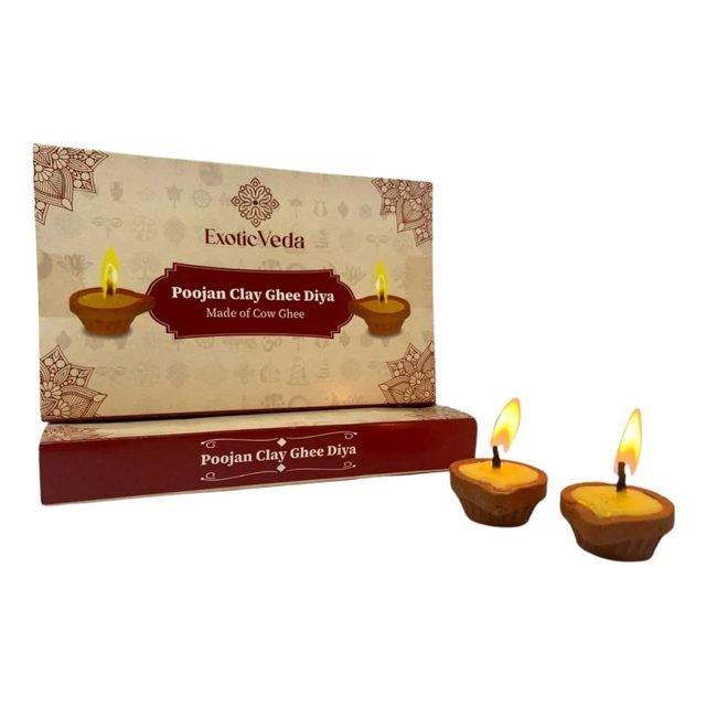 Clay Diyas with Ghee Wicks