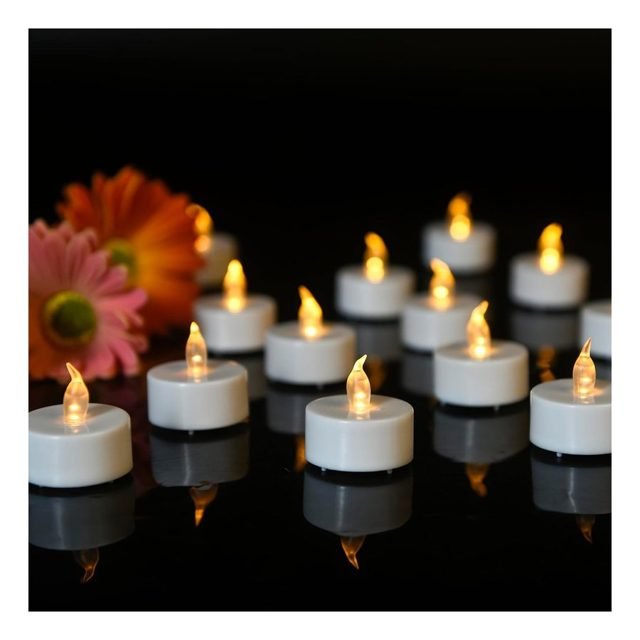 PUNPUBA LED Tea Lights, 24 Pack