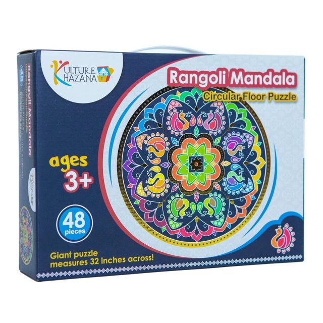 Kulture Khazana Rangoli Floor Puzzle (48 pc, 32 in)